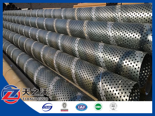 Perforated oil well screen