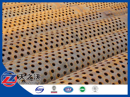 Round hole galvanized steel perforated pipe / perforated met