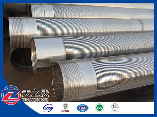 Wire wrap screen tube water well screen