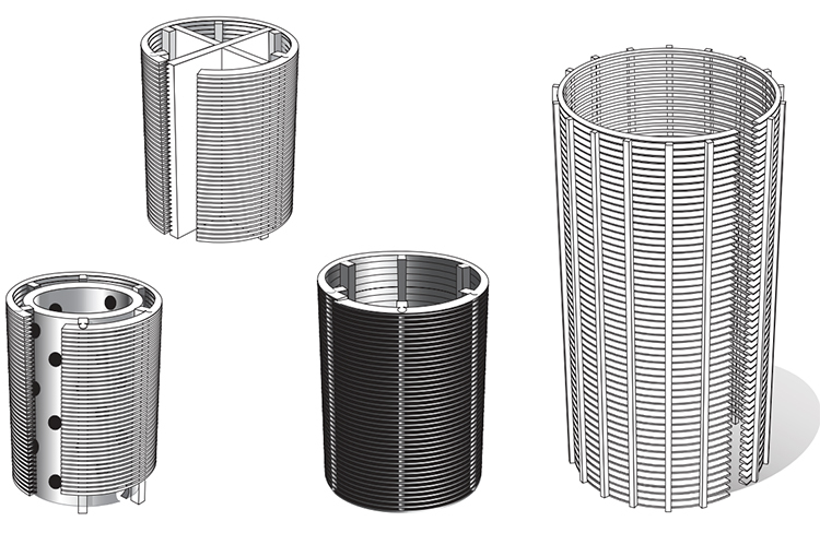 v wire stainless steel filter in rotary fine screen Cylinder